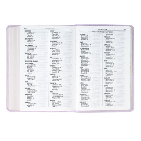 Lavender Bouquet Large Print Compact King James Version Bible