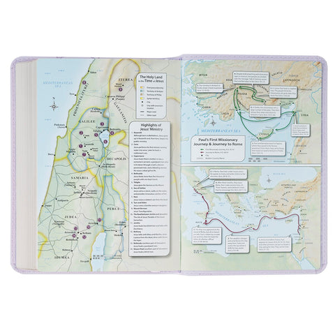 Lavender Bouquet Large Print Compact King James Version Bible