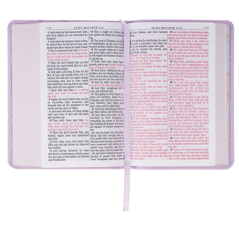 Lavender Bouquet Large Print Compact King James Version Bible