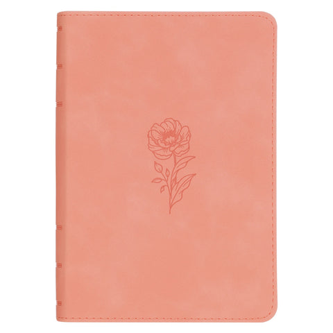 Coral Dawn Floral Large Print Compact King James Version Bible 