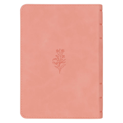 Coral Dawn Floral Large Print Compact King James Version Bible 