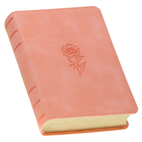 Coral Dawn Floral Large Print Compact King James Version Bible 