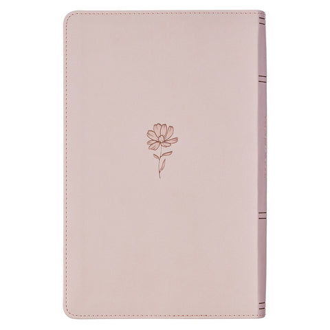 Blush Floral Faux Leather Standard-size Giant Print KJV Bible Thumb Index