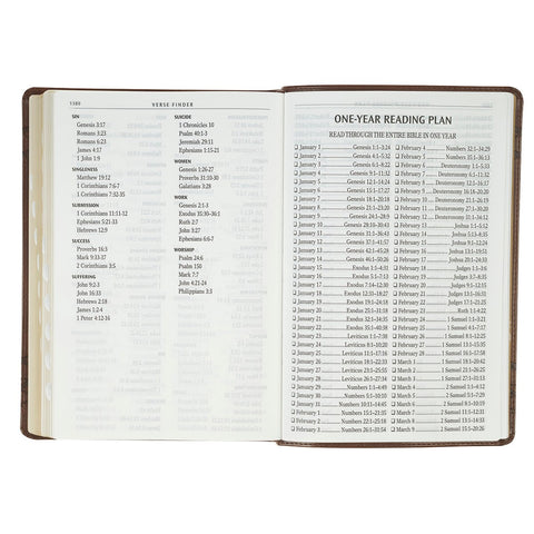 Brown Crown of Thorns Giant Print Full-size King James Version Bible with Thumb Index