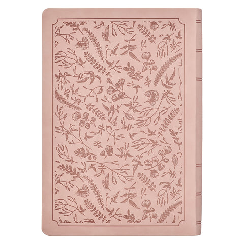 Blush Pink Floral Giant Print Full-size King James Version Bible with Thumb Index