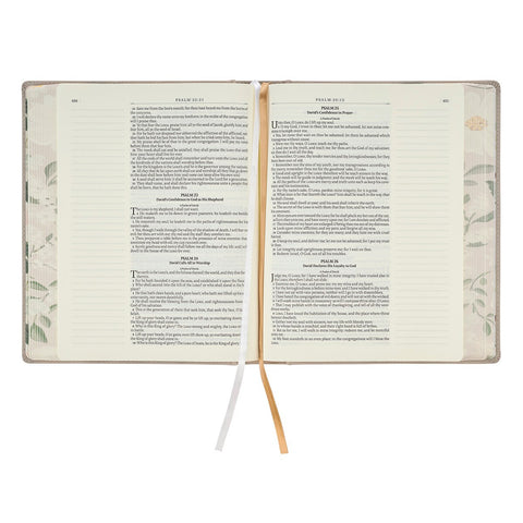 Trust Taupe Faux Leather Large Print King James Version Note-taking Bible - Proverbs 3:5