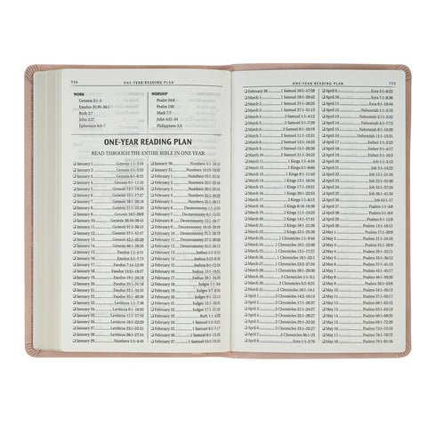 Dusty Pink Floral Faux Leather King James Version Gift Edition Bible