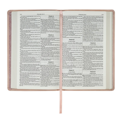 Dusty Pink Floral Faux Leather King James Version Gift Edition Bible