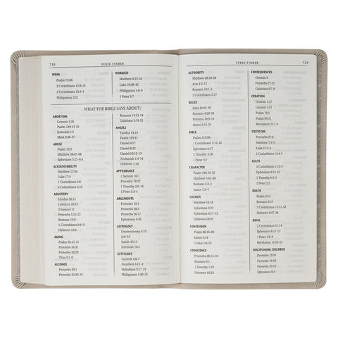 Taupe Floral Faux Leather King James Version Gift Edition Bible