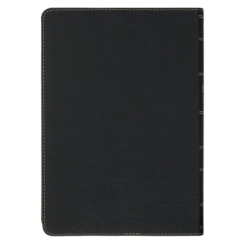 Black and Gray Faux Leather King James Study Bible with Thumb Index