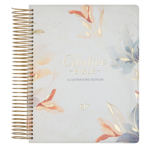 Pearlized White Floral Faux Leather My Creative Bible Illustrators Edition