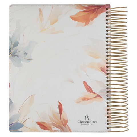 Pearlized White Floral Faux Leather My Creative Bible Illustrators Edition