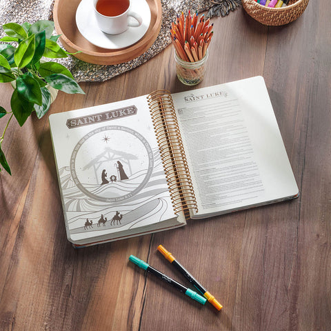 Pearlized White Floral Faux Leather My Creative Bible Illustrators Edition