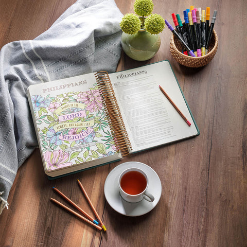 Teal Faux Leather Hardcover My Creative Bible Illustrators Edition