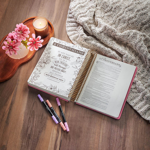 Pink Faux Leather Hardcover My Creative Bible Illustrators Edition