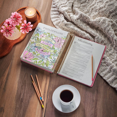 Pink Faux Leather Hardcover My Creative Bible Illustrators Edition