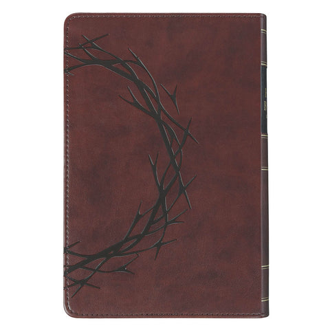 Russet-brown Faux Leather Personal-Size Giant Print Compact King James Version Bible
