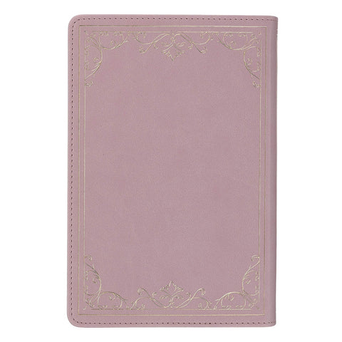 Dusty Rose Faux Leather Personal-Size Giant Print Compact King James Version Bible