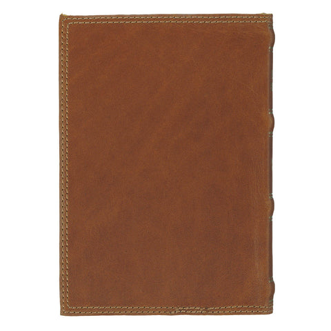 Lion Camel Tan Genuine Leather Compact King James Version Bible
