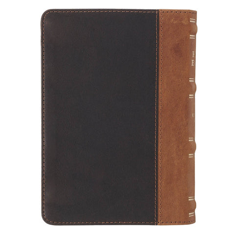 Cross Brown & Tan Genuine Leather Compact King James Version Bible
