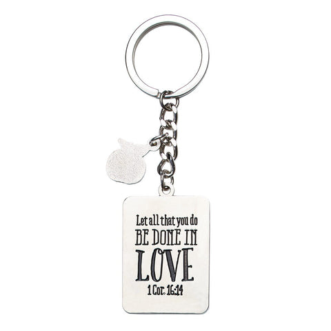 Pink Blessings for a #1 Teacher Key Ring in Gift Tin - 1 Corinthians 16:14