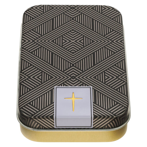 I Know the Plans Black and Gold Metal Keychain in Gift Tin - Jeremiah 29:11