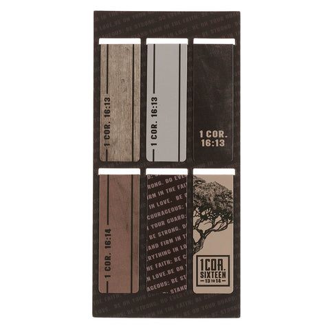 Stand Firm Neutral-tone Magnetic Bookmark Set - 1 Corinthians 16:13-14