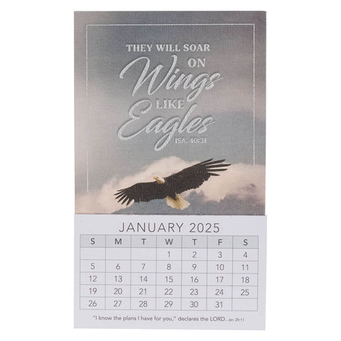 Wings Like Eagles 2025 Mini Magnetic Calendar - Isaiah 40:31