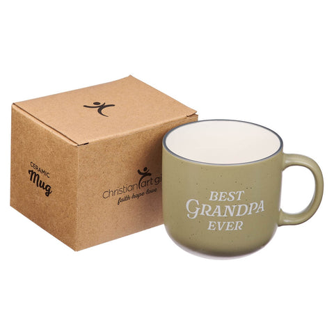 Best Grandpa Ever Khaki Ceramic Coffee Mug