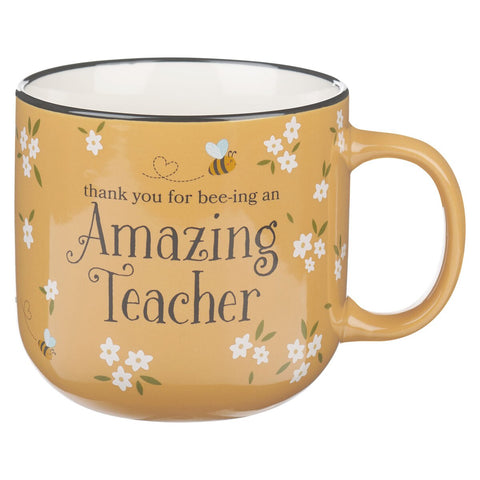 Amazing Teacher Blossom and Bees Ceramic Coffee Mug