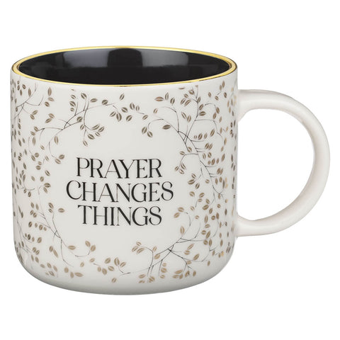 Prayer Changes Things Gold Leaf Ceramic Coffee Mug