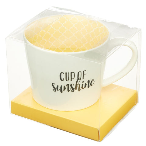 Cup of Sunshine Yellow Ceramic Coffee Mug - Lamentations 3:22-23