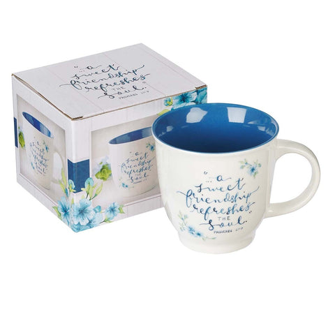 A Sweet Friendship Ceramic Coffee Mug - Proverbs 27:9