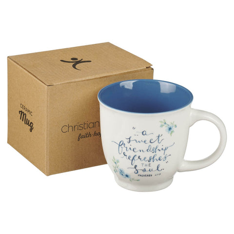 A Sweet Friendship Ceramic Coffee Mug - Proverbs 27:9