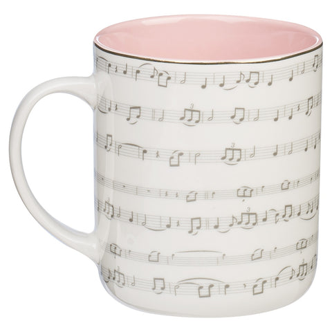 Amazing Grace Floral Wreath Ceramic Coffee Mug
