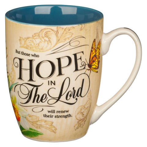 Faith Trust Hope and Love Floral Mug Set