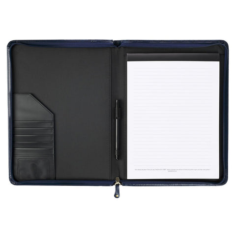 I Know the Plans Flowering Trellis Navy Blue Faux Leather Executive Padfolio - Jeremiah 29:11