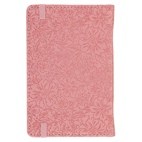 Hope and a Future Pink Bloom Faux Leather Hardcover Notebook with Elastic Closure - Jeremiah 29:11