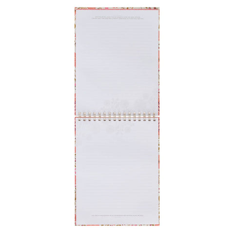 Trust Coral Floral Large Spiral Notepad - Isaiah 40:31