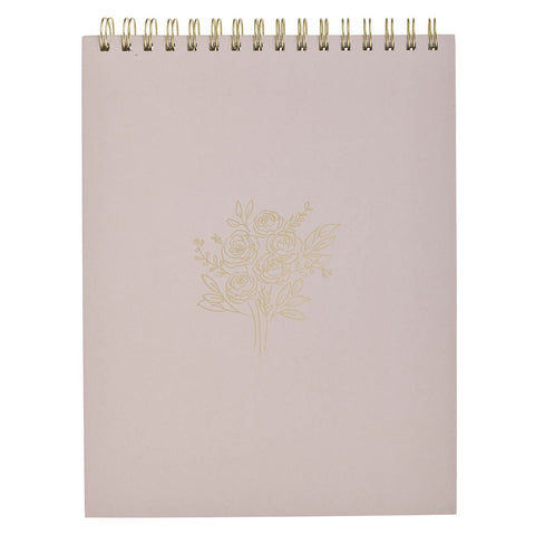 Everything Beautiful Pink Floral Spiral Notepad - Ecclesiastes 3:11