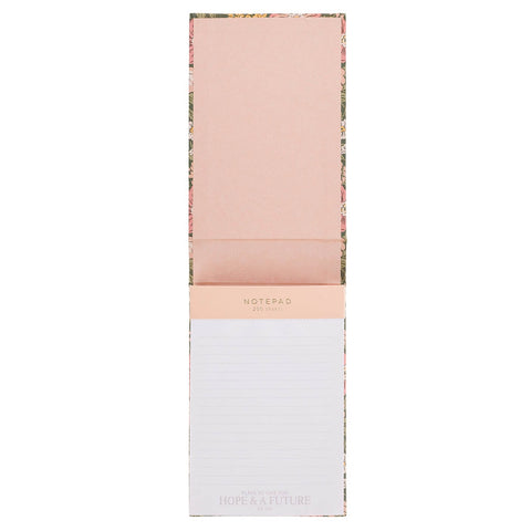 Hope and a Future Pink Vintage Bloom Hardcover Top-Flip Notepad - Jeremiah 29:11