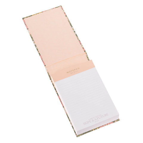 Hope and a Future Pink Vintage Bloom Hardcover Top-Flip Notepad - Jeremiah 29:11