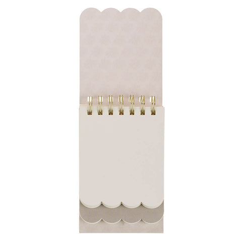 Everything Beautiful Blush Taupe Floral Tiered Spiral Notepad - Ecclesiastes 3:11