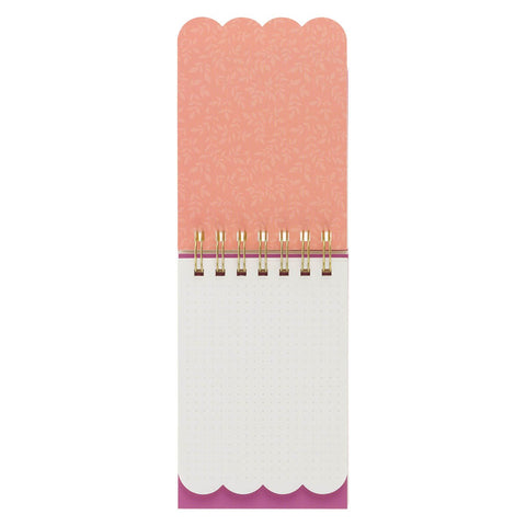 Lamp for My Feet Pink Meadow Tiered Spiral Notepad - Psalm 119:105