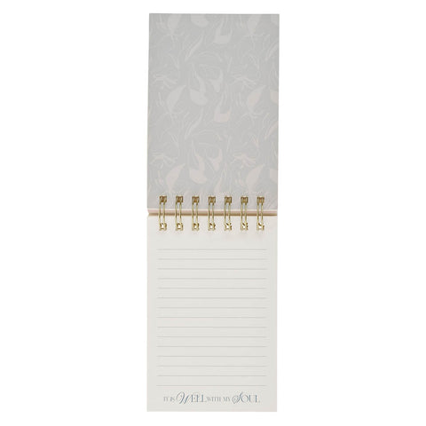 Well With My Soul Navy Floral Tiered Spiral Notepad