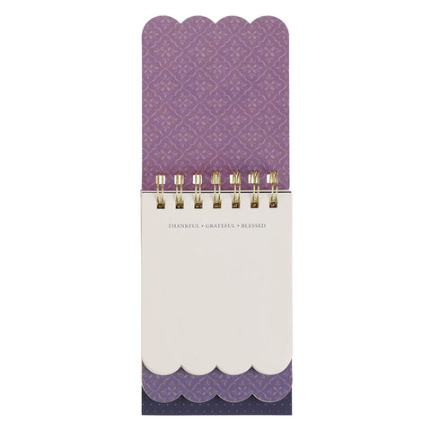 I Love You Mom Purple Floral Tiered Spiral Notepad