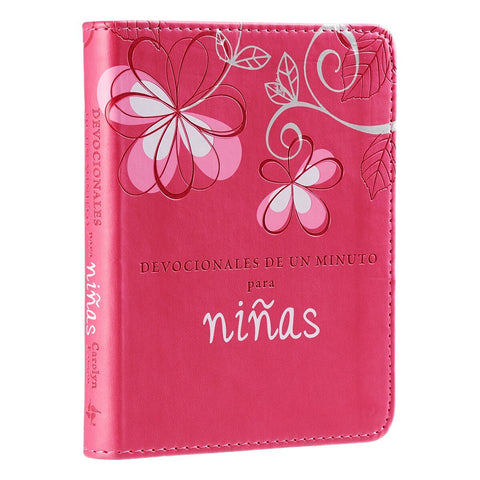 Devocionales de un minuto para niñas en símil cuero