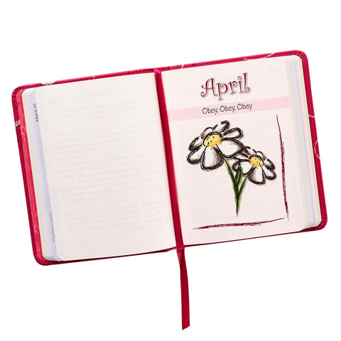 The One-Minute Devotions for Girls Pink Faux Leather Devotional