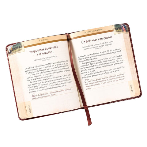 La Fuerza de la Oración: Devocionales de Un Minuto en Piel Sintética Marrón