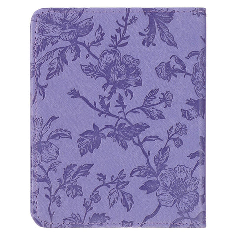 One-Minute Devotions®: Daily Encouragement for Women Purple Floral Faux Leather Devotional